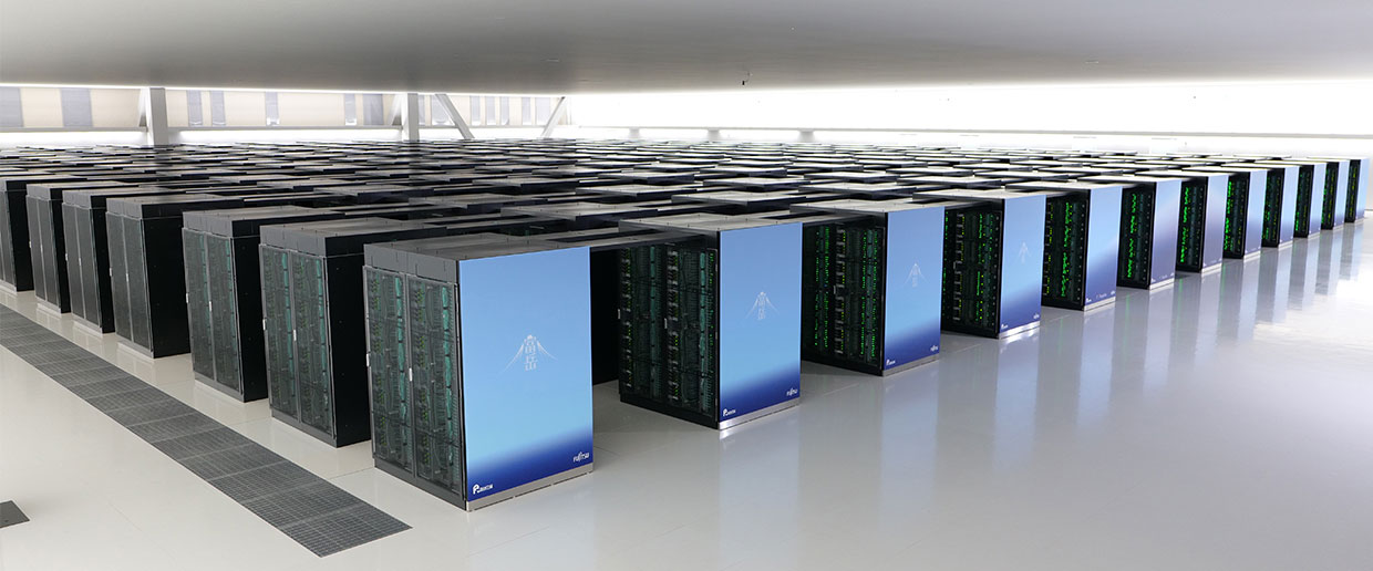 Photo of the Fugaku supercomputer